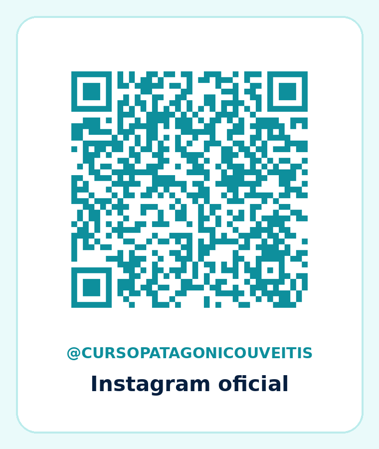 Código QR de Instagram del Curso Patagónico de Uveítis